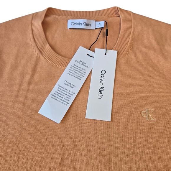 Calvin Klein 100% Cotton Tangerine Sweater Medium - Picture 2 of 5